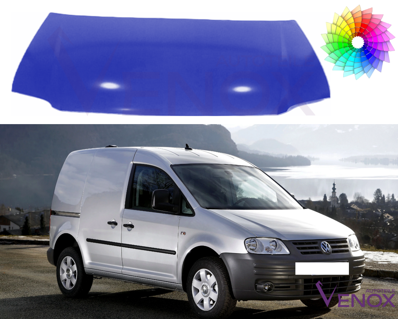 Für Vw Caddy 04-10 Motorhaube Lackiert In Wunschfarbe NEU – Bild 2