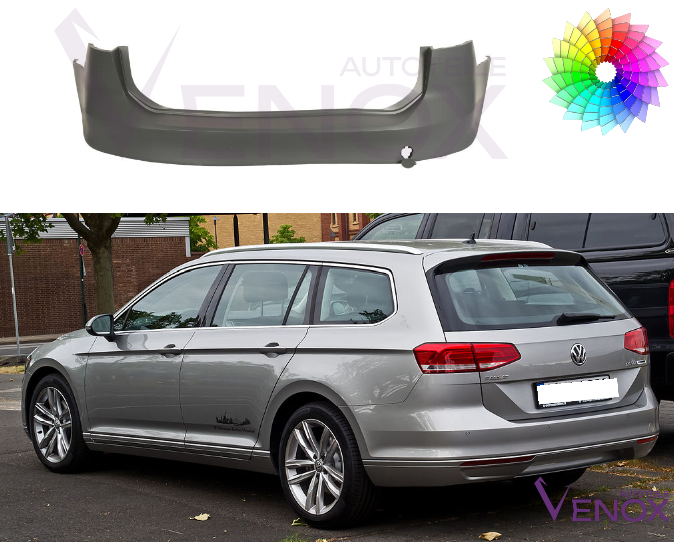 Vw Passat B8 Ab 2015 Variant Stoßstange Hinten Lackiert In Wunschfarbe – Bild 2
