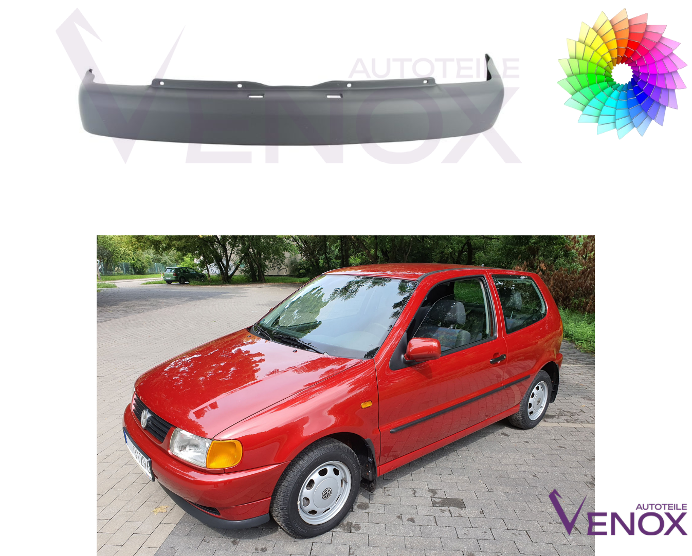 Für Vw Polo 6N 1994-1999 Stoßstange Hinten Lackiert In Wunschfarbe – Bild 2