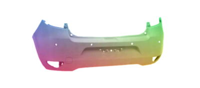 Für Renault Clio III Stoßstange Hinten Lackiert in Wunschfarbe 2009-2014 PDC