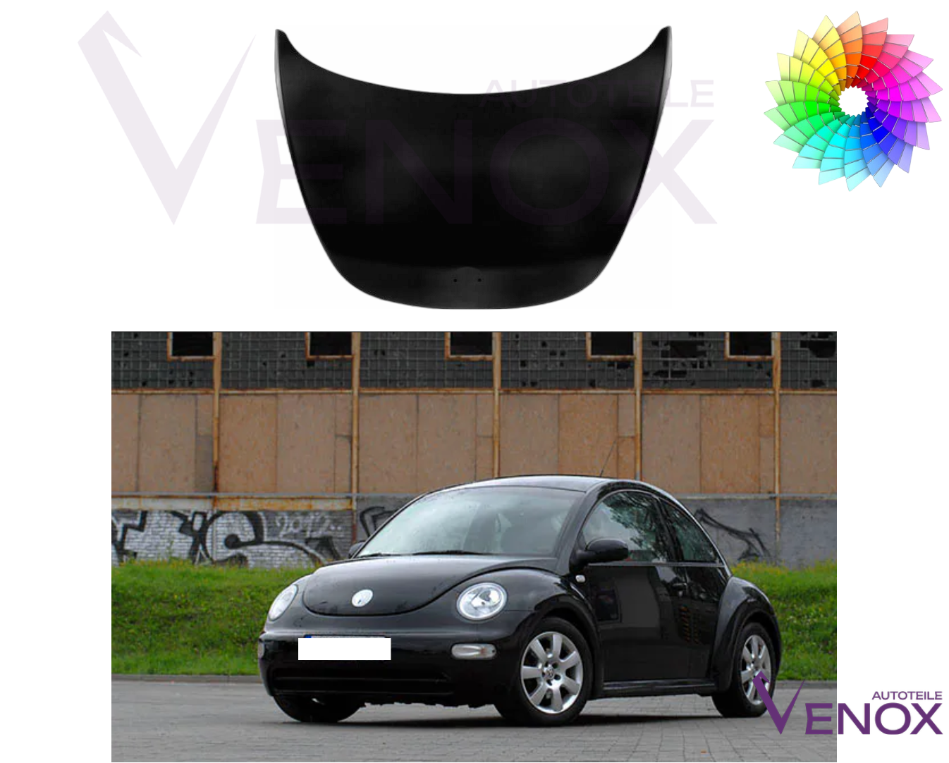 Für Vw New Beetle 1998-2005 Motorhaube Lackiert In Wunschfarbe Neu – Bild 2