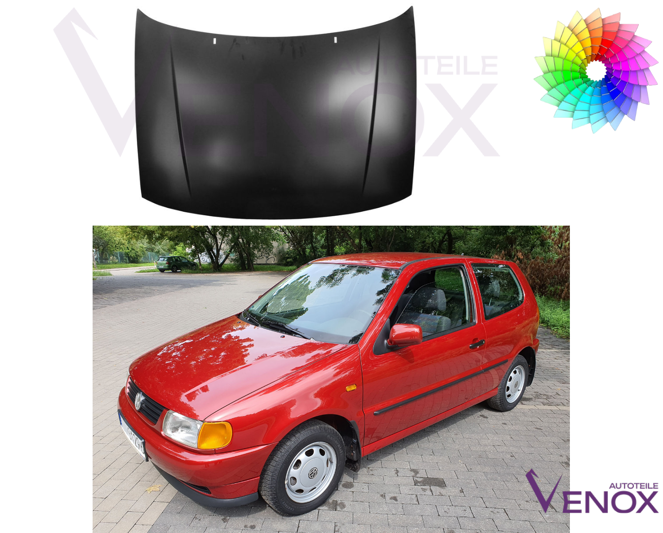 Für Vw Polo 6N1 1994-1999 Motorhaube Lackiert In Wunschfarbe Neu – Bild 2