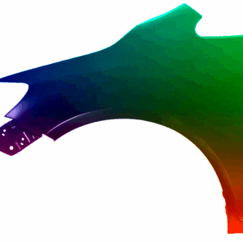 VW GOLF PLUS KOTFLÜGEL VORNE LINKS LACKIERT IN LC5F NEU