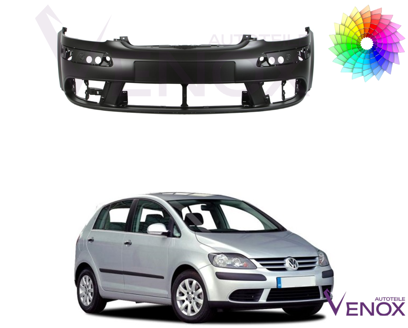 Für Vw Golf V Plus 2005-2009 Stoßstange Vorne Lackiert In Wunschfarbe NEU – Bild 2