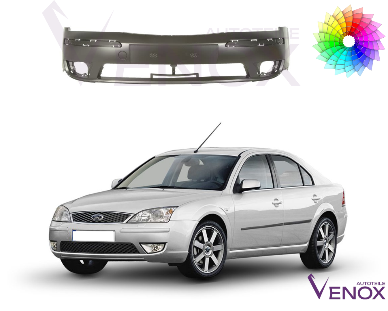 Für Ford Mondeo Mk3 2003-2007 Stoßstange Vorne Lackiert in Wunschfarbe NEU – Bild 2