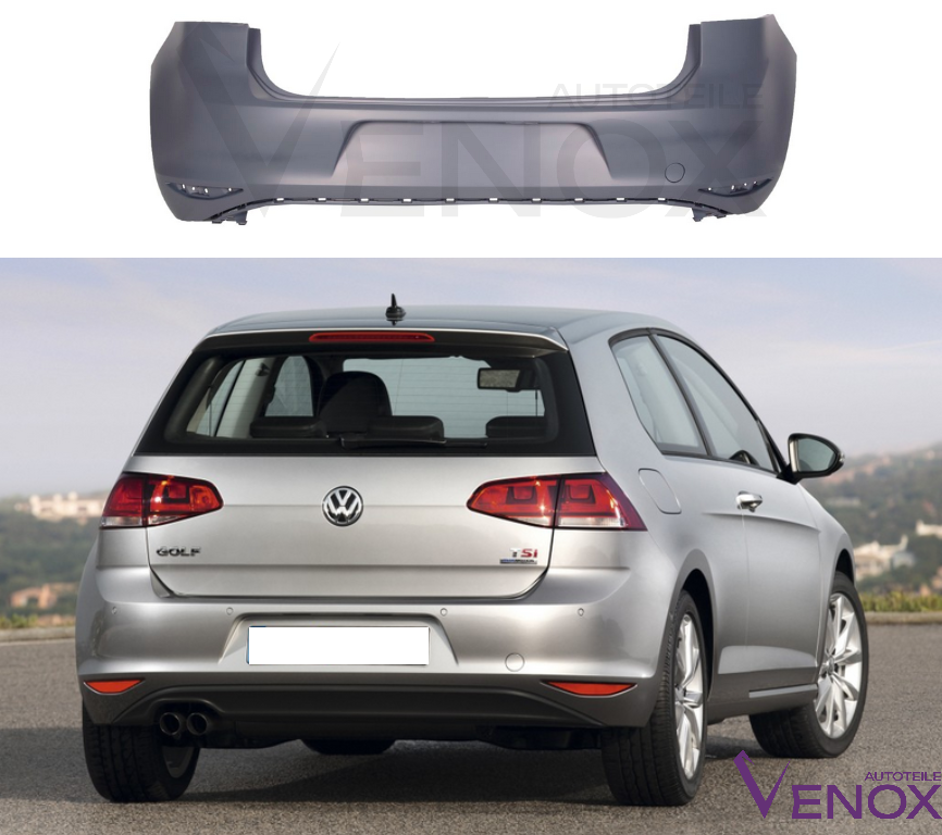 Für VW Golf 7 VII Stoßstange hinten lackiert in Wunschfarbe 2012-2017 – Bild 2