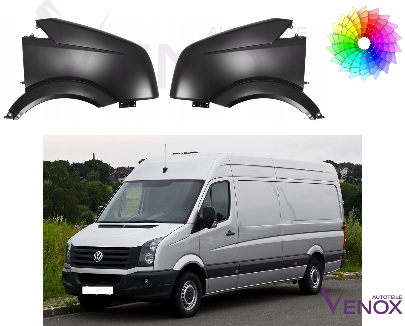 VW Crafter KOTFLÜGEL 2005-2017 Vorne Links Lackiert in Wunschfarbe NEU – Bild 2
