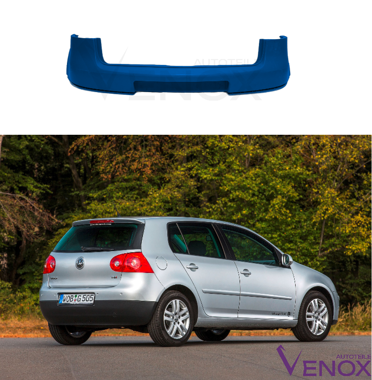 Stoßstange Für VW Golf 5 V hinten lackiert in Wunschfarbe 2003-2009 – Bild 2