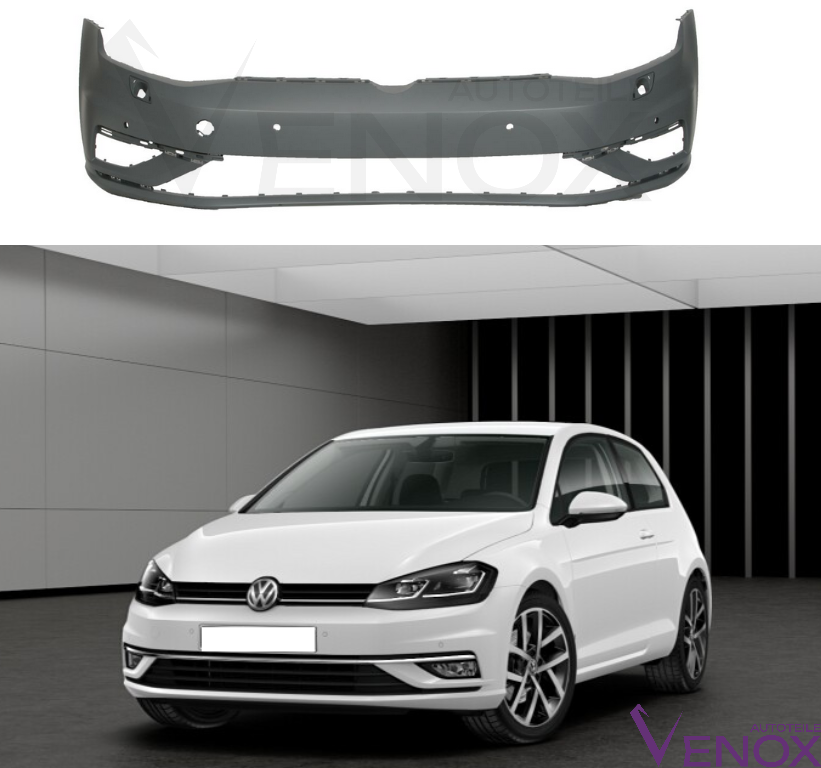 Für VW Golf 7 VII Stoßstange 4 PDC SRA Vorne lackiert in Wunschfarbe 2017-2020 – Bild 2