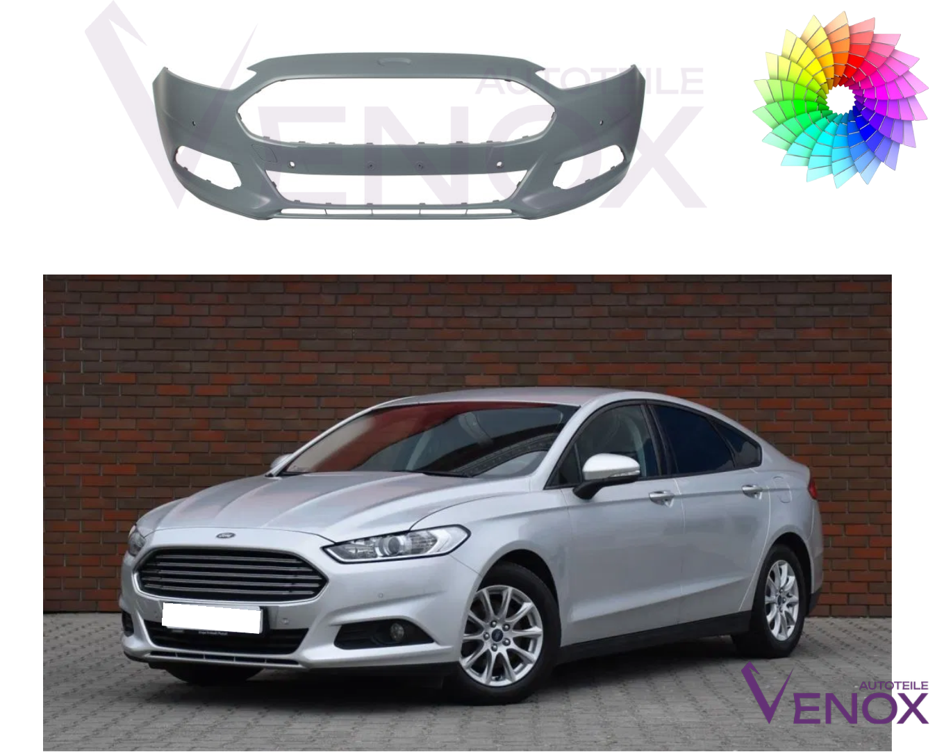 Für Ford Mondeo Mk5 Ab 2014- 6 x PDC Stoßstange Vorne Lackiert in Wunschfarbe – Bild 2