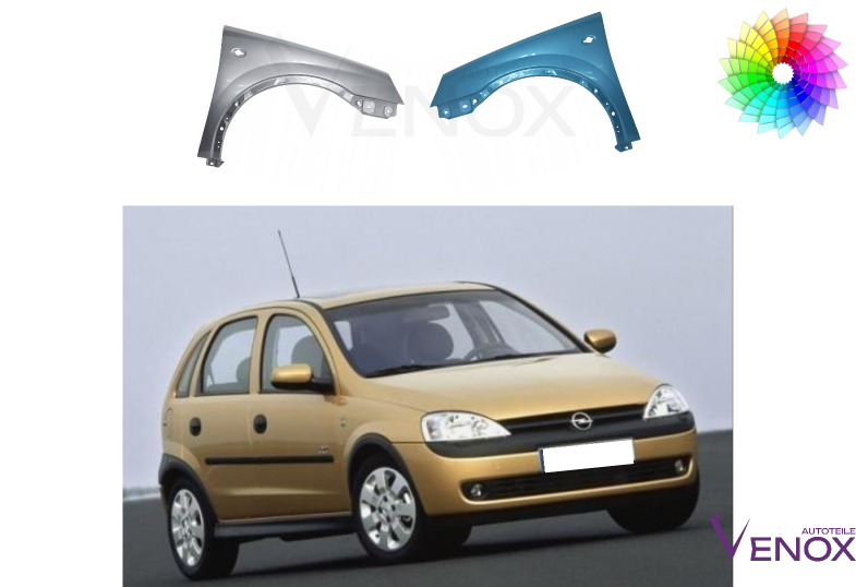 Für Opel Corsa Combo C 00-10 KOTFLÜGEL VORNE LINKS LACKIERT IN WUNSCHFARBE – Bild 2