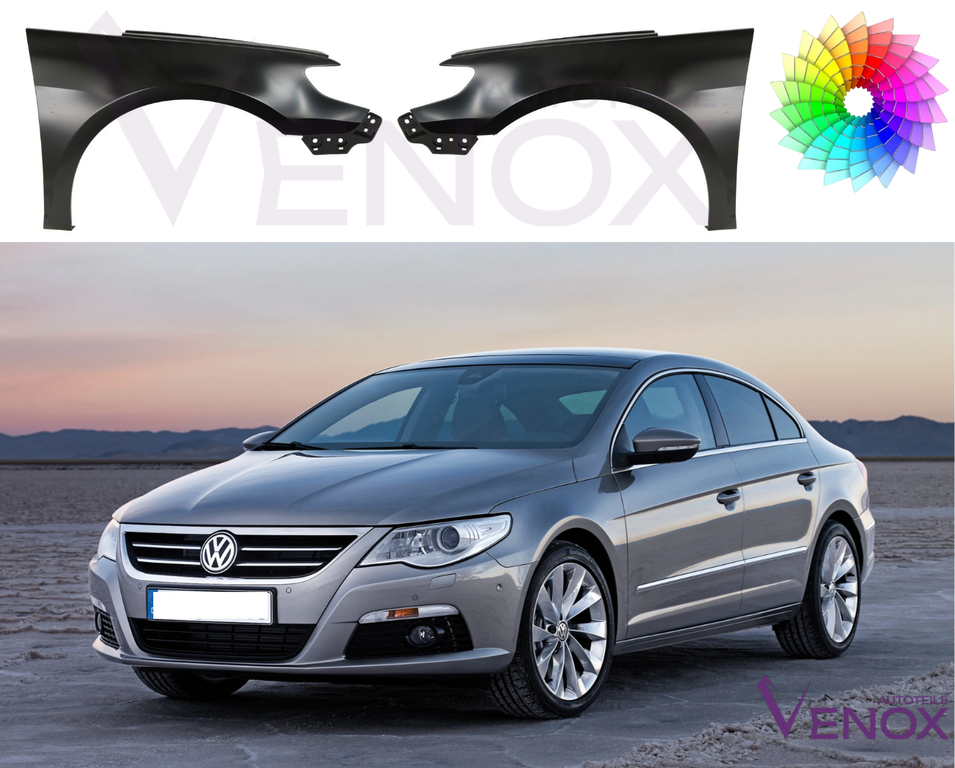 Für VW Passat CC 357 2008-2012 KOTFLÜGEL VORNE Rechts LACKIERT IN Wunschfarbe – Bild 2