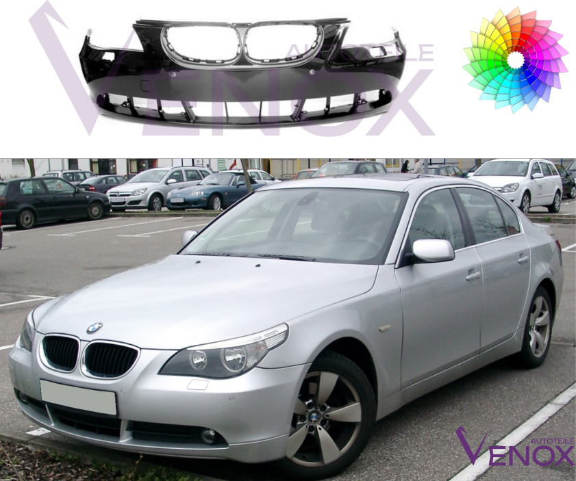 Für BMW E60 03-07 Limousine Stoßstange Vorne SRA PDC Lackiert in Wunschfarbe NEU – Bild 2