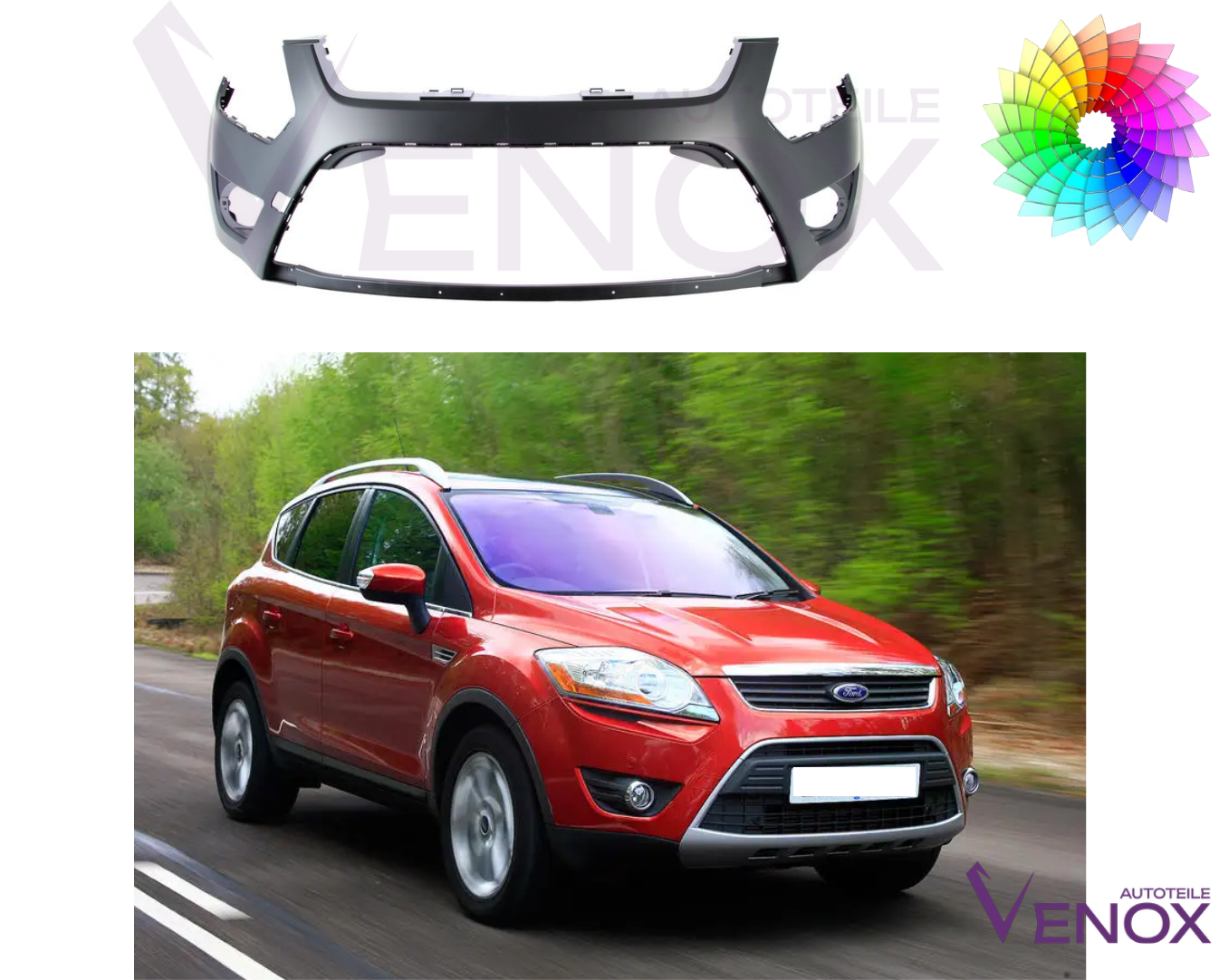 Für Ford Kuga 2008-2013 NSW Stoßstange Vorne Lackiert in Wunschfarbe NEU – Bild 2