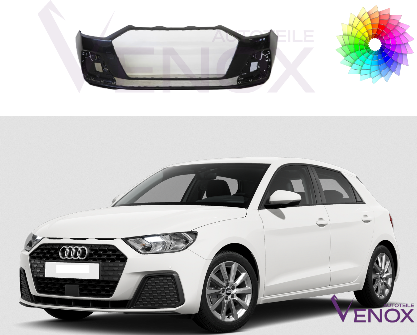 Für Audi A1 Ab 2018 2-4 x PDC Stoßstange Vorne Lackiert in Wunschfarbe NEU – Bild 2