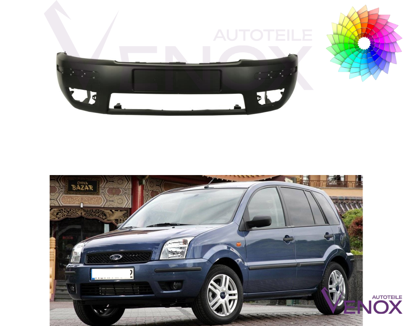 Für Ford Focus Fusion 2002-2005 Stoßstange Vorne Lackiert in Wunschfarbe NEU – Bild 2