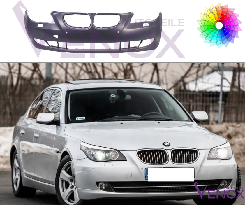 Für BMW E60 07-10 Limousine Stoßstange Vorne SRA PDC Lackiert in Wunschfarbe NEU – Bild 2